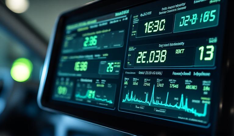 Schermo di diagnostica che analizza la salute della batteria EV